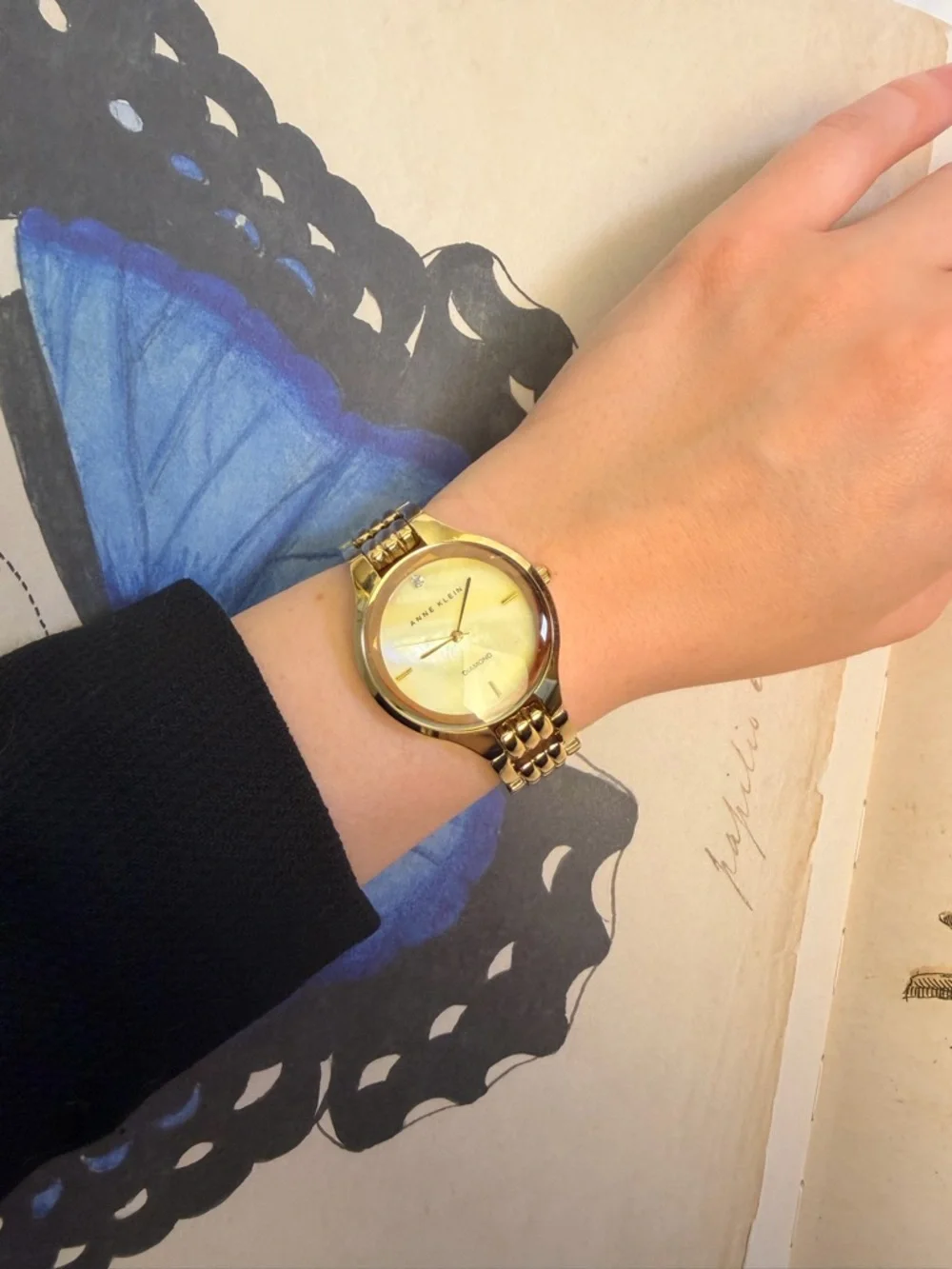Anne Klein Gold Tone Round Dial Women's Watch